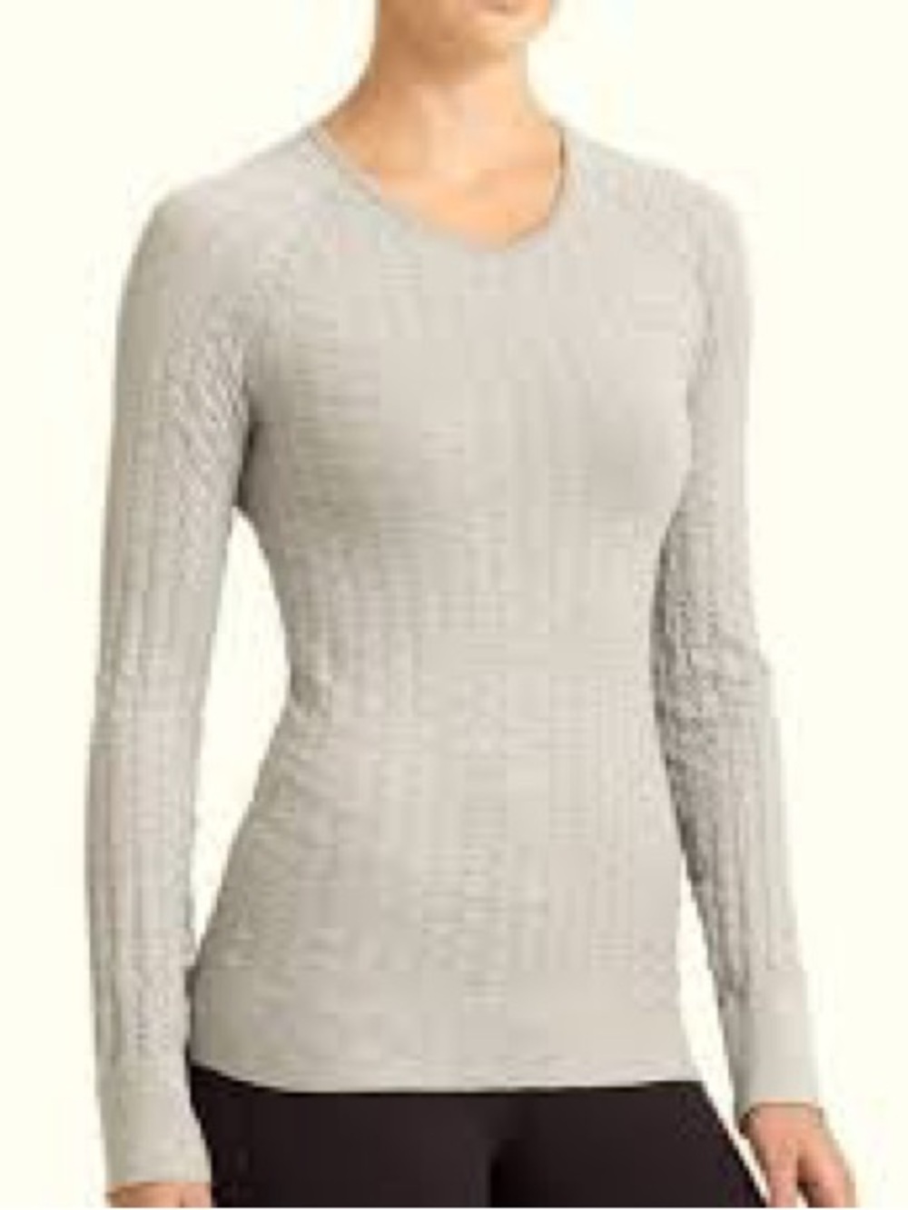 Athleta Long Sleeve Top Epitomize Quilted Large